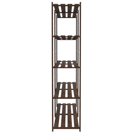 Opbergrek 5-laags 170x38x170 cm massief grenenhout bruin 4
