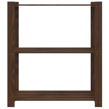 Opbergrek 3-laags 80x38x90 cm massief grenenhout bruin 3
