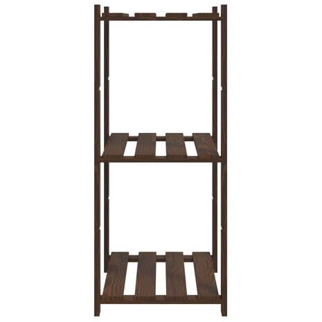 Opbergrek 3-laags 60x38x90 cm massief grenenhout bruin 4