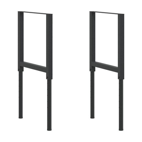 Werkbankframes verstelbaar 2 st 55x(69-95,5) cm metaal zwart 2