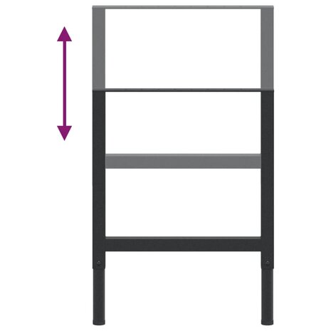 Werkbankframes verstelbaar 2 st 55x(69-95,5) cm metaal zwart 9