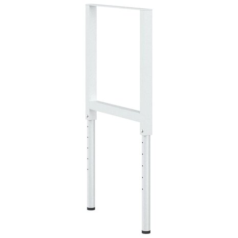 Werkbankframes verstelbaar 2 st 55x(69-95,5) cm metaal grijs 4
