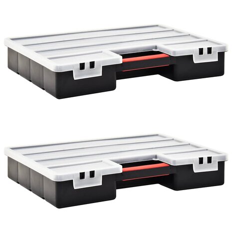 Assortimentsdozen 2 st met verdelers 460x325x80 mm kunststof 1
