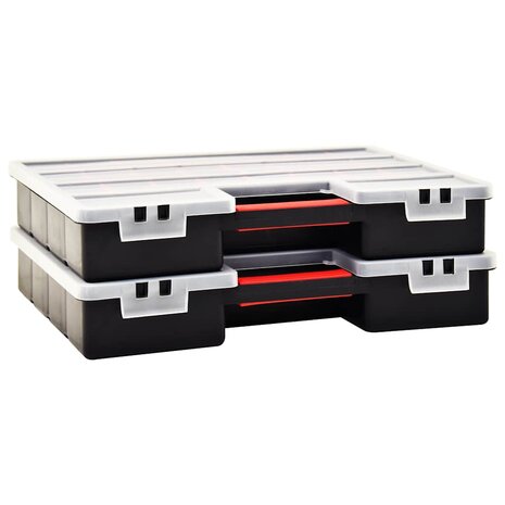 Assortimentsdozen 2 st met verdelers 460x325x80 mm kunststof 2