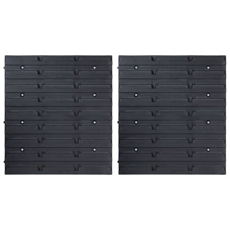 32-delige Opslagbakkenset met wandpanelen rood en zwart 4