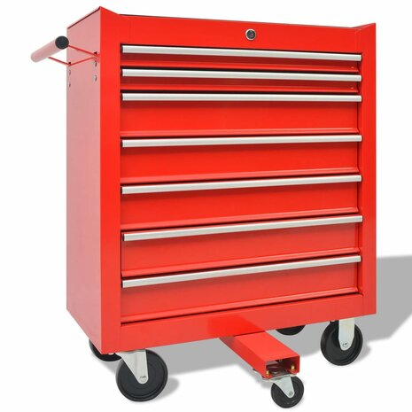 Gereedschapswagen met 1125 gereedschappen staal rood 2
