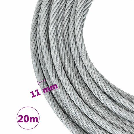 Staalkabel 1600 kg 20 m 4