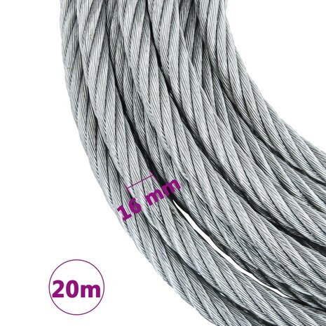 Staalkabel 3200 kg 20 m 4