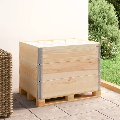 Palletopzetranden 3 st 60x80 cm massief grenenhout 1