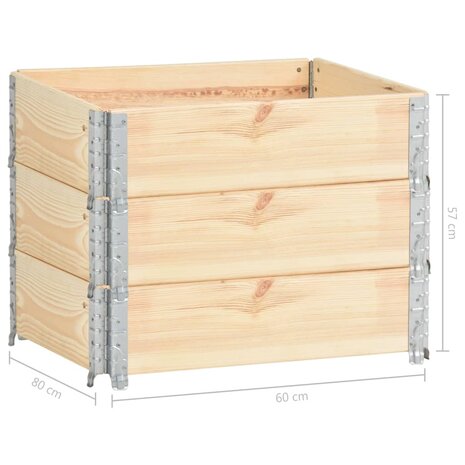 Palletopzetranden 3 st 60x80 cm massief grenenhout 7
