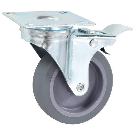 Zwenkwielen met dubbele remmen 4 st 75 mm 3