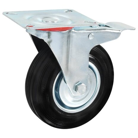 Zwenkwielen met dubbele remmen 4 st 125 mm 4