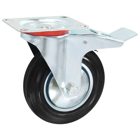 Zwenkwielen met dubbele remmen 4 st 160 mm 3