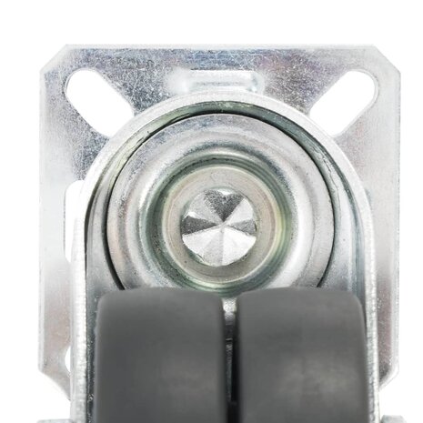 12 st Zwenkwielen dubbel 50 mm 8