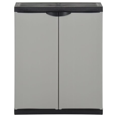Tuinafvalkast 68x40x85 cm polypropeen grijs en zwart 3