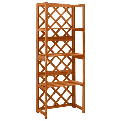 Latwerk met schappen 55x30x140 cm massief vurenhout 1