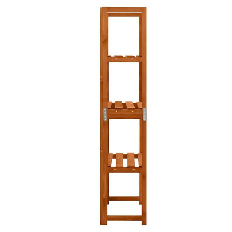 Latwerk met schappen 55x30x140 cm massief vurenhout 4