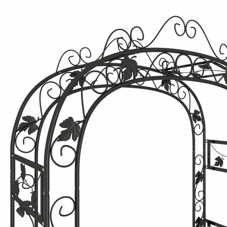 Tuinboog 116x45x240 cm staal zwart 5