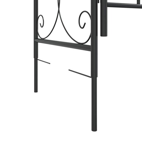 Tuinboog met poort 108x45x235 cm staal zwart 9