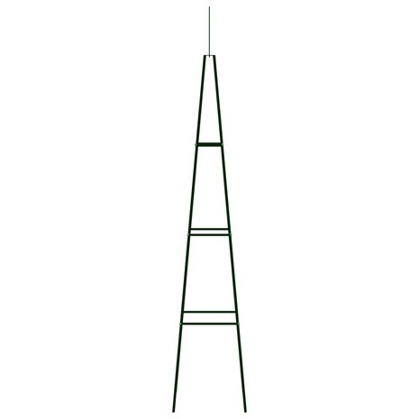 Plantenklimrekken 2 st 35x35x195 cm ijzer donkergroen  3