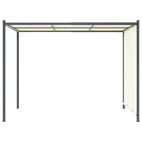 Pergola met verstelbaar dak 3x3 m staal crèmewit  2