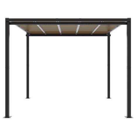 Tuinpaviljoen 3x3 m aluminium antracietkleurig 3