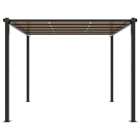 Tuinpaviljoen 3x3 m aluminium antracietkleurig 4