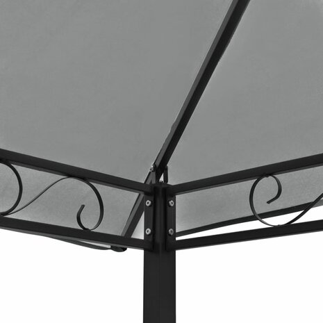 Tuinpaviljoen met tafel en bankjes 2,5x1,5x2,4 m antraciet 4