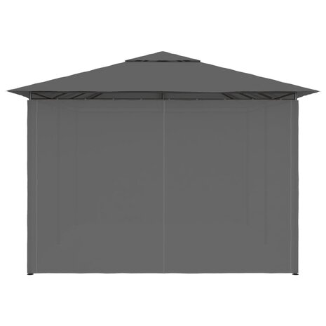 Tuinpaviljoen met gordijnen 4x3 m antraciet 6