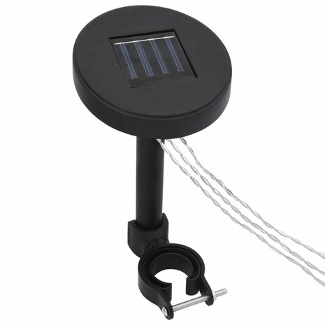 Prieel met LED-lichtslinger 3x3 m crèmekleurig 9