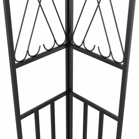 Prieel met LED-lichtslinger 3x4 m stof crèmekleurig 7
