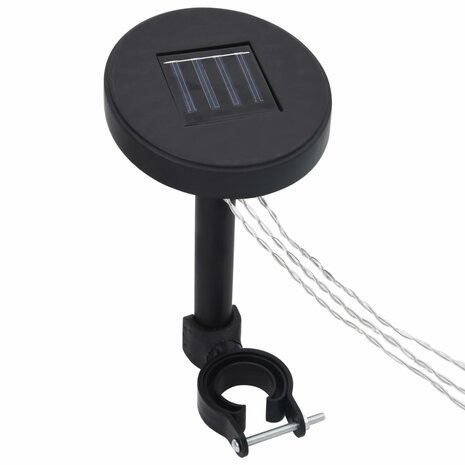 Prieel met LED-lichtslinger 3x4 m stof crèmekleurig 8