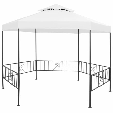 Tuinprieel 180 g/m² 323x275x265 cm wit 1