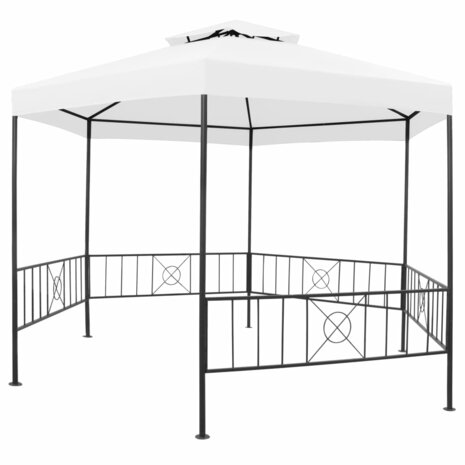Tuinprieel 180 g/m² 323x275x265 cm wit 2