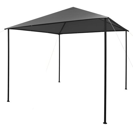 Prieel 180 g/m² 3x3 m stof en staal antraciet 1