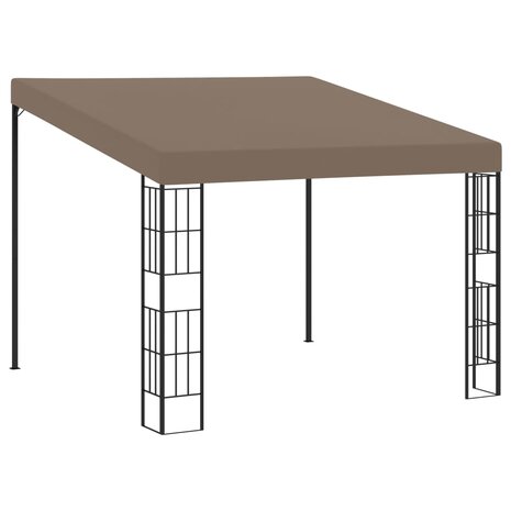 Wandprieel 3x3 m stof taupe 1