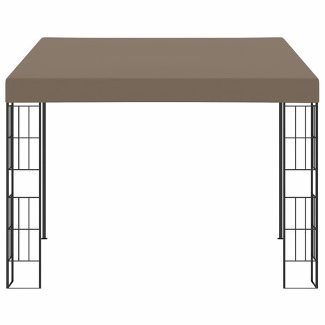 Wandprieel 3x3 m stof taupe 2