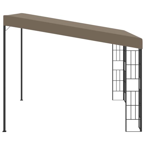 Wandprieel 3x3 m stof taupe 3