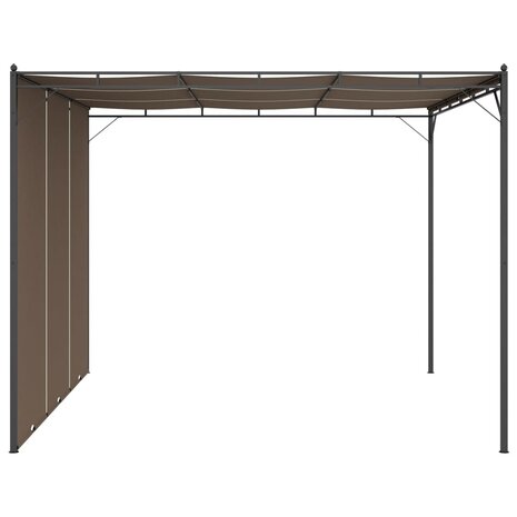 Tuinprieel met zijgordijn 3x3x2,25 m taupe 4