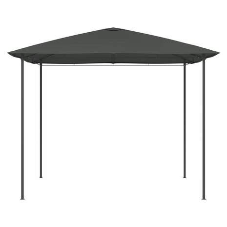 Prieel 160 g/m² 3x3x2,6 m antracietkleurig 2