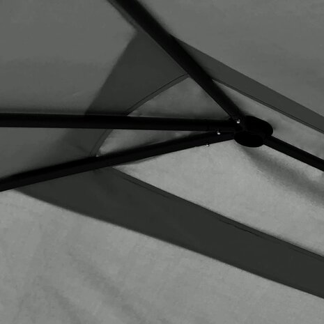 Prieel met paalhoezen 160 g/m² 3x4x2,6 m antracietkleurig 3