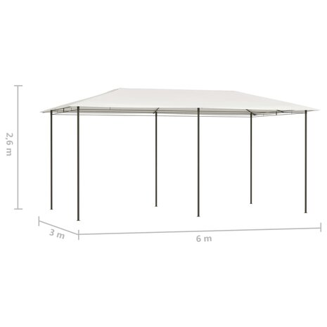 Prieel 160 g/m² 2,98x5,3x2,59 m crèmekleurig 4
