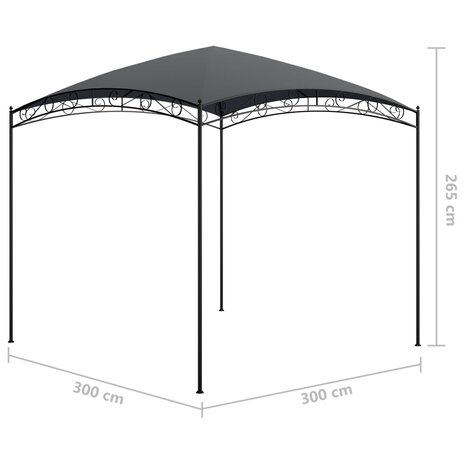 Prieel 180 g/m² 3x3x2,65 m antraciet 5
