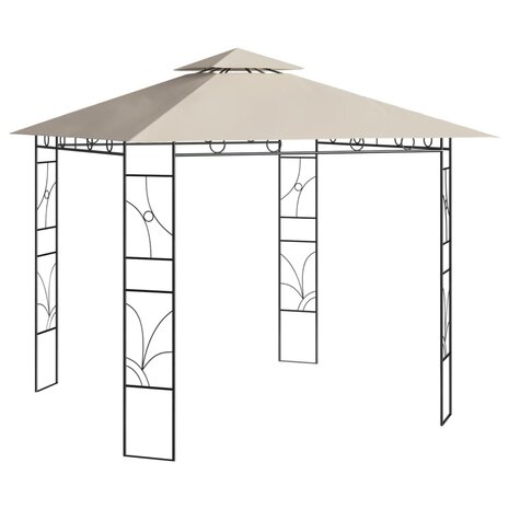 Prieel 160 g/m² 3x3x2,7 m crèmekleurig 1