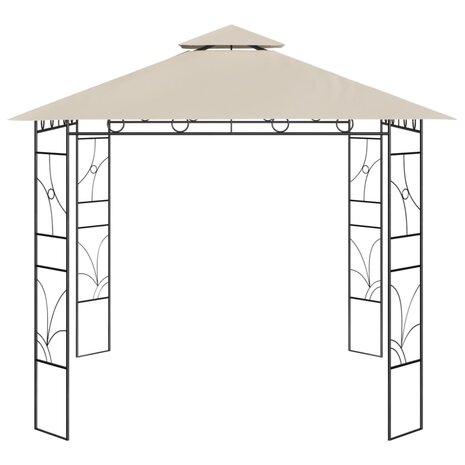 Prieel 160 g/m² 3x3x2,7 m crèmekleurig 2