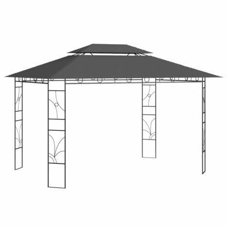Prieel 160 g/m² 4x3x2,7 m antracietkleurig 1