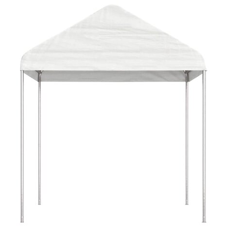 Prieel met dak 6,69x2,28x2,69 m polyetheen wit 3