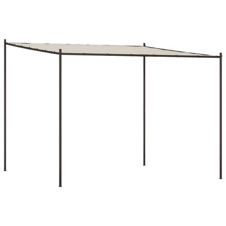 Prieel 3x3 m 180 g/m² stof en staal wit 2