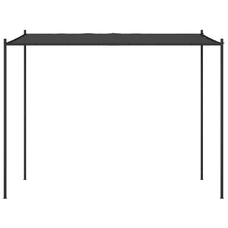 Prieel 3x3 m 180 g/m² stof en staal antracietkleurig 3