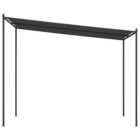 Prieel 3x3 m 180 g/m² stof en staal antracietkleurig 4